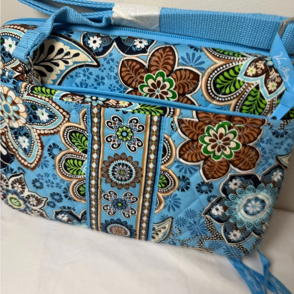 NWT Vera Bradley Bali Blue Mini Laptop Case Padded 12” X 8.5” Rare